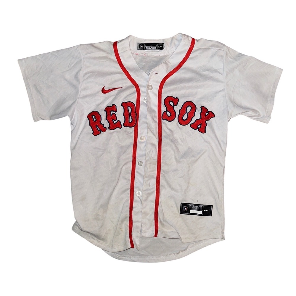 Nike Boston Red Sox Alex Bregman 2 Youth Jersey Large White MLB Baseball